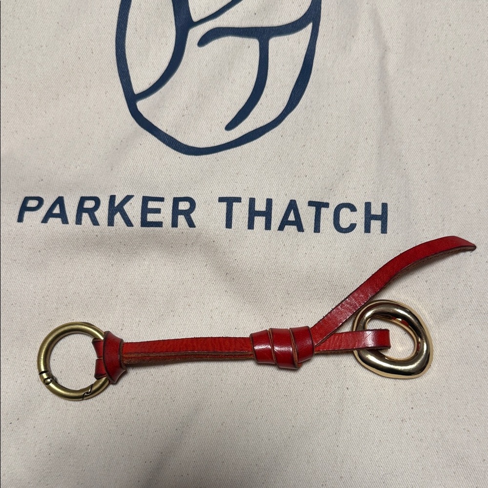 Parker Thatch Red Leather Bag Charm